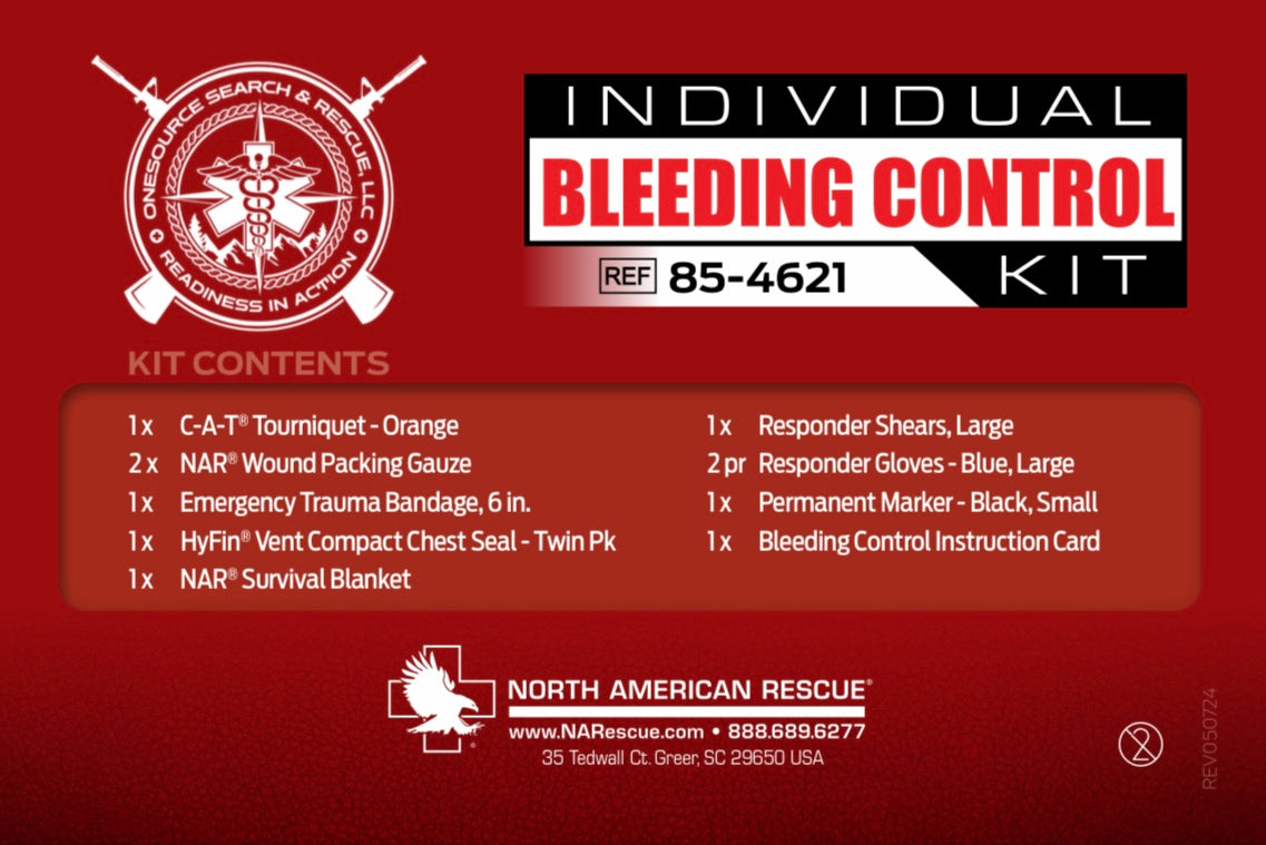 Individual Bleeding Control Kit - Tactical Rabbi Elite Pick - Onesource Search & Rescue