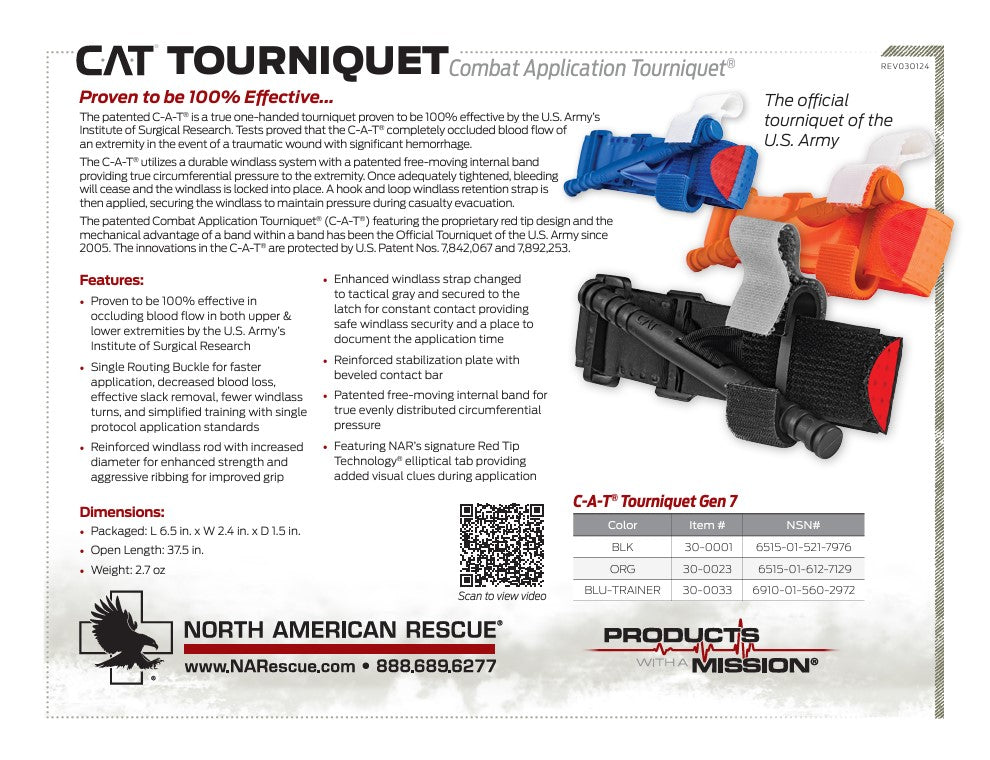 Combat Application Tourniquet (C-A-T) - Rescue Orange - Onesource Search & Rescue